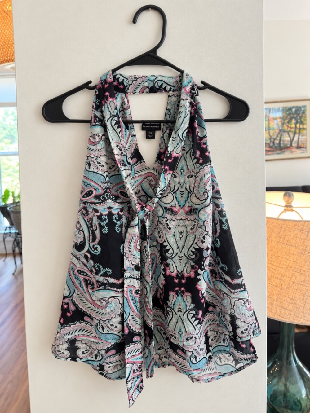 Banana Republic Petite Paisley Halter Top XS